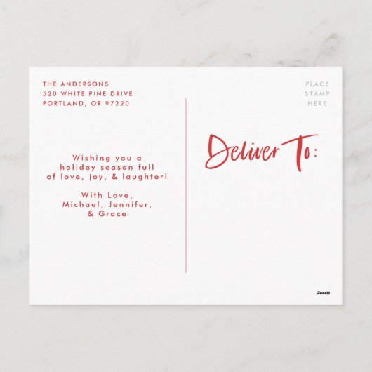 Foto Sweet and Merry Gumdrops Feestdagenkaart (Achterkant)