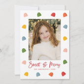 Foto Sweet and Merry Gumdrops Feestdagenkaart (Voorkant)