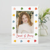 Foto Sweet and Merry Gumdrops Feestdagenkaart (Staand voorkant)