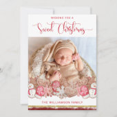 Foto: Sweet Kerstfeestay Gingerbrood Cookies Feestdagenkaart (Voorkant)