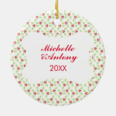 Foto Sweet Mistletoe Keramisch Ornament (Achterkant)