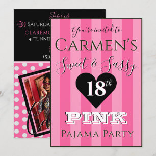 Foto Sweet & Sassy Pink Pajama Party Kaart