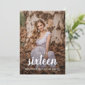 Foto Sweet Sixteen Uitnodiging (Staand voorkant)