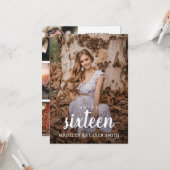 Foto Sweet Sixteen Uitnodiging (Voorkant / Achterkant in situ)