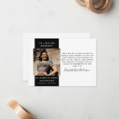 Foto sympathie begrafenis bedankt notitiekaartje (Voorkant / Achterkant in situ)