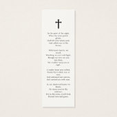 Foto Sympathie Begrafenis Gebed Bladwijzer Mini Visitekaartjes (Achterkant)