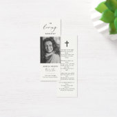 Foto Sympathie Begrafenis Gebed Bladwijzer Mini Visitekaartjes (Bureau)