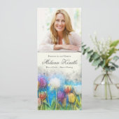 Foto Sympathie Bloemenbegrafenis Dank u kaart (Staand voorkant)