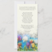 Foto Sympathie Bloemenbegrafenis Dank u kaart (Achterkant)