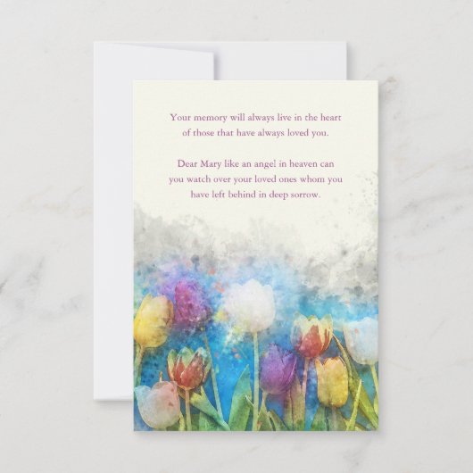 Foto Sympathie Bloemenbegrafenis Dank u Kaarten (Voorkant)