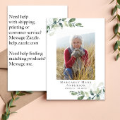 Foto sympathie eucalyptus begrafenis bedankkaart