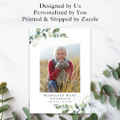 Foto sympathie eucalyptus begrafenis bedankkaart