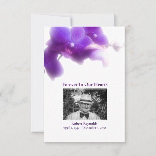 Foto Sympathie Funeral Floral Hartelijk dank Bedankkaart (Voorkant)