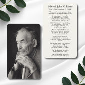 Foto Sympathie Funeral Memorial Kaart Visitekaartje