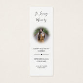 Foto Sympathie Funeral Memorial Poem Bladwijzer Ca Mini Visitekaartjes (Voorkant)