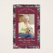 Foto Sympathie Funeral Memorial Prayer Cards Visitekaartje (Voorkant)