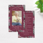 Foto Sympathie Funeral Memorial Prayer Cards Visitekaartje (Bureau)