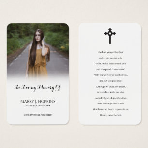 Foto Sympathie Funeral Memorial Prayer Cards Visitekaartje