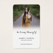 Foto Sympathie Funeral Memorial Prayer Cards Visitekaartje (Voorkant)