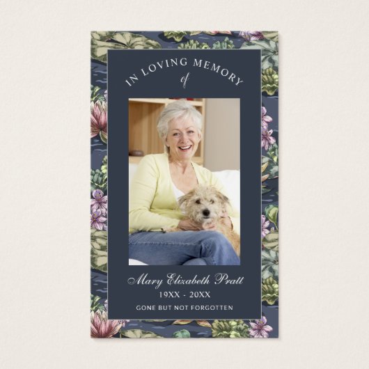 Foto Sympathie Funeral Memorial Prayer Cards Visitekaartje (Voorkant)