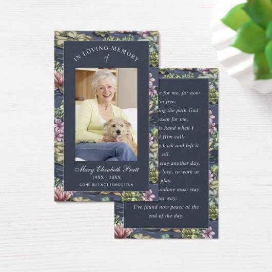 Foto Sympathie Funeral Memorial Prayer Cards Visitekaartje (Bureau)