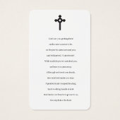 Foto Sympathie Funeral Memorial Prayer Cards Visitekaartje (Achterkant)