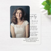 Foto Sympathie Funeral Memorial Prayer Cards Visitekaartje (Bureau)