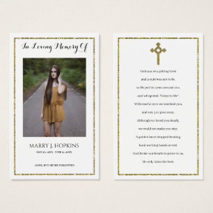 Foto Sympathie Funeral Memorial Prayer Cards Visitekaartje