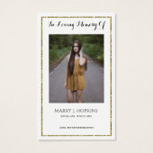 Foto Sympathie Funeral Memorial Prayer Cards Visitekaartje (Voorkant)