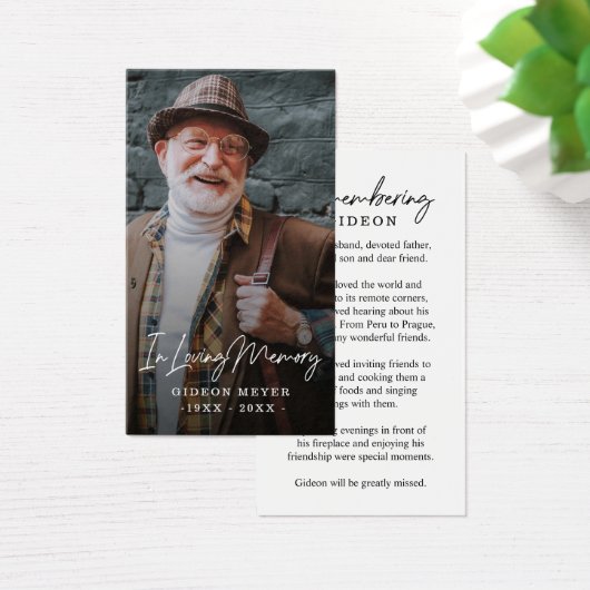 Foto Sympathie Funeral Memorial Prayer Cards Visitekaartje (Bureau)