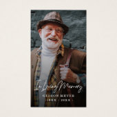 Foto Sympathie Funeral Memorial Prayer Cards Visitekaartje (Voorkant)