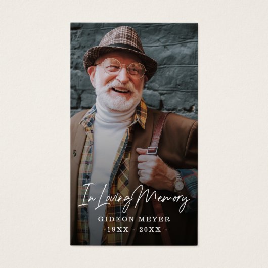 Foto Sympathie Funeral Memorial Prayer Cards Visitekaartje (Voorkant)