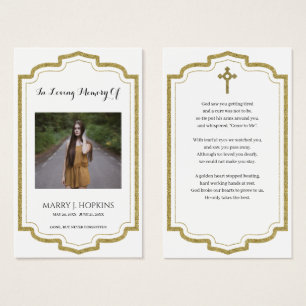 Foto Sympathie Funeral Memorial Prayer Cards Visitekaartje