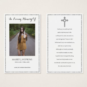 Foto Sympathie Funeral Memorial Prayer Cards Visitekaartje