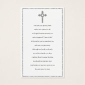 Foto Sympathie Funeral Memorial Prayer Cards Visitekaartje (Achterkant)