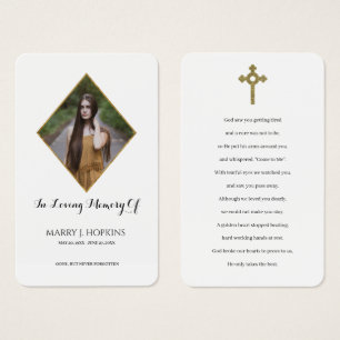 Foto Sympathie Funeral Memorial Prayer Cards Visitekaartje