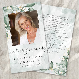 Foto Sympathie Funeral Memorial Prayer Kaart