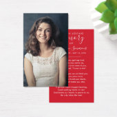 Foto Sympathie Funeral Memorial Red Prayer Kaarten Visitekaartje (Bureau)