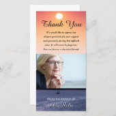 Foto Sympathie Herdenking Dank Je Zeilboot Zonsond Bedankkaart (Voorkant / Achterkant)