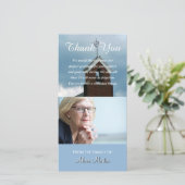 Foto Sympathie Memorial Dank je Church Steeple Bedankkaart (Staand voorkant)