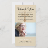 Foto Sympathie Memorial Dank u Religieus kruis Bedankkaart (Voorkant)