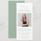 Foto Sympathie Memorial Dank u uitnodiging (Voorkant / Achterkant)