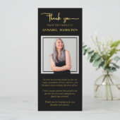 Foto Sympathie Memorial Dank u uitnodiging (Staand voorkant)