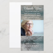 Foto Sympathie Memorial Hartelijk dank Rustic Wood Bedankkaart (Voorkant / Achterkant)