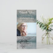 Foto Sympathie Memorial Hartelijk dank Rustic Wood Bedankkaart (Staand voorkant)