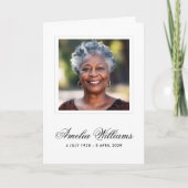 Foto sympathie rouwverlies dank u gevouwen kaart (Voorkant)