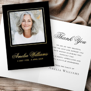 Foto sympathie rouwverlies echte folie dank u folie wenskaart