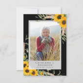 Foto Sympathie Zonnebloem begrafenis Bedankkaart (Voorkant)