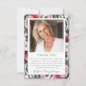 Foto Sympathy Floral Funeral Memorial Bedankkaart (Voorkant)