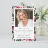 Foto Sympathy Floral Funeral Memorial Bedankkaart (Staand voorkant)